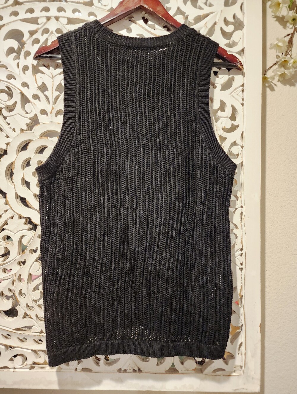 ZARA KNITTED HIFG NECK VEST IN BLACK NWT SIZE L/XL - Picture 12 of 16